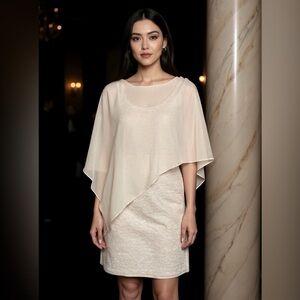 ✨Gold Asymmetrical Cocktail Dress